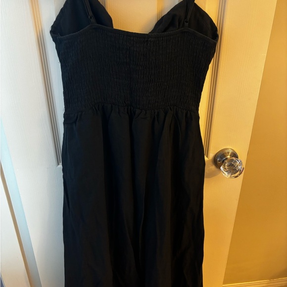Dark Blue/Grey Button Maxi Dress - Picture 2 of 3
